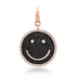 Jumbo Black & White Diamond Smiley Face Charm