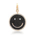 Jumbo Black & White Diamond Smiley Face Charm