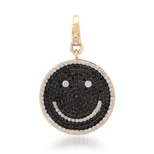 Jumbo Black & White Diamond Smiley Face Charm