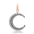 Diamond Crescent Moon Charm with Black Rhodium