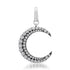 Diamond Crescent Moon Charm with Black Rhodium