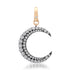 Diamond Crescent Moon Charm with Black Rhodium