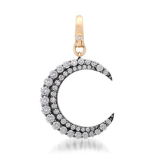 Diamond Crescent Moon Charm with Black Rhodium