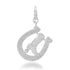 Kicking up Sparkle Pave Diamond Horseshoe & Cowboy Boot Charm