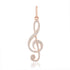 Pave Diamond Musical Note Charm