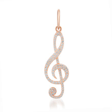 Pave Diamond Musical Note Charm