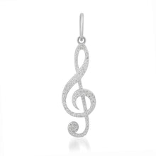Pave Diamond Musical Note Charm