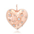 Double-Sided Diamond Stars & Flower Accented Puffy Heart Charm