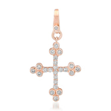 Bezel Set Diamond Cross Charm