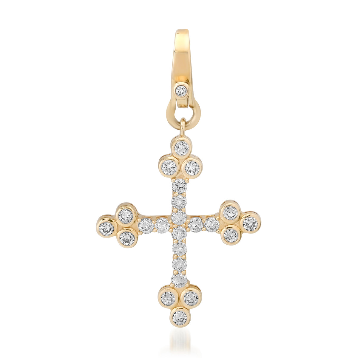 Bezel Set Diamond Cross Charm