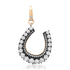 Diamond Horseshoe Charm with Black Rhodium