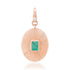 Fluted Oval & Emerald Statement Charm