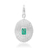 Fluted Oval & Emerald Statement Charm