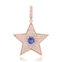 Pave Diamond & Blue Sapphire Statement Star Charm