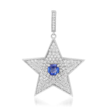 Pave Diamond & Blue Sapphire Statement Star Charm