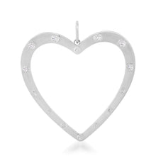 Jumbo Satin Gold & Diamond Outline Charm
