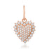 Petite Pave Diamond Heart Charm Pendant