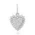 Petite Pave Diamond Heart Charm Pendant