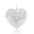 Jumbo Fluted Heart Charm with Diamond Accent