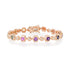 Mixed Sapphire & Diamond Bezel Set Hexagon Tennis Bracelet