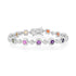 Mixed Sapphire & Diamond Bezel Set Hexagon Tennis Bracelet
