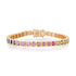 Bezel Set Emerald Cut Mixed Sapphire Tennis Bracelet