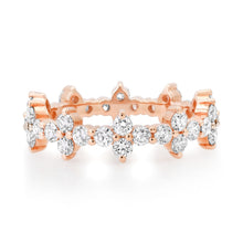 Edgy Diamond Flower Ring