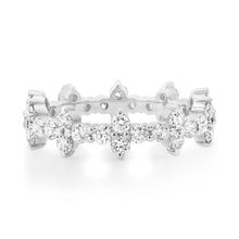 Edgy Diamond Flower Ring