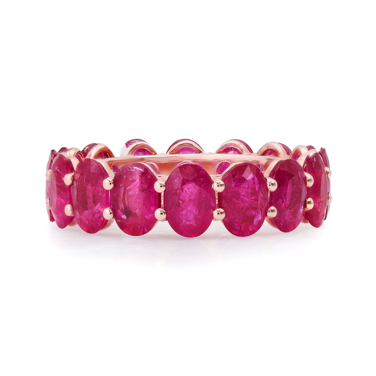 Juicy Oval Ruby Eternity Band Ring