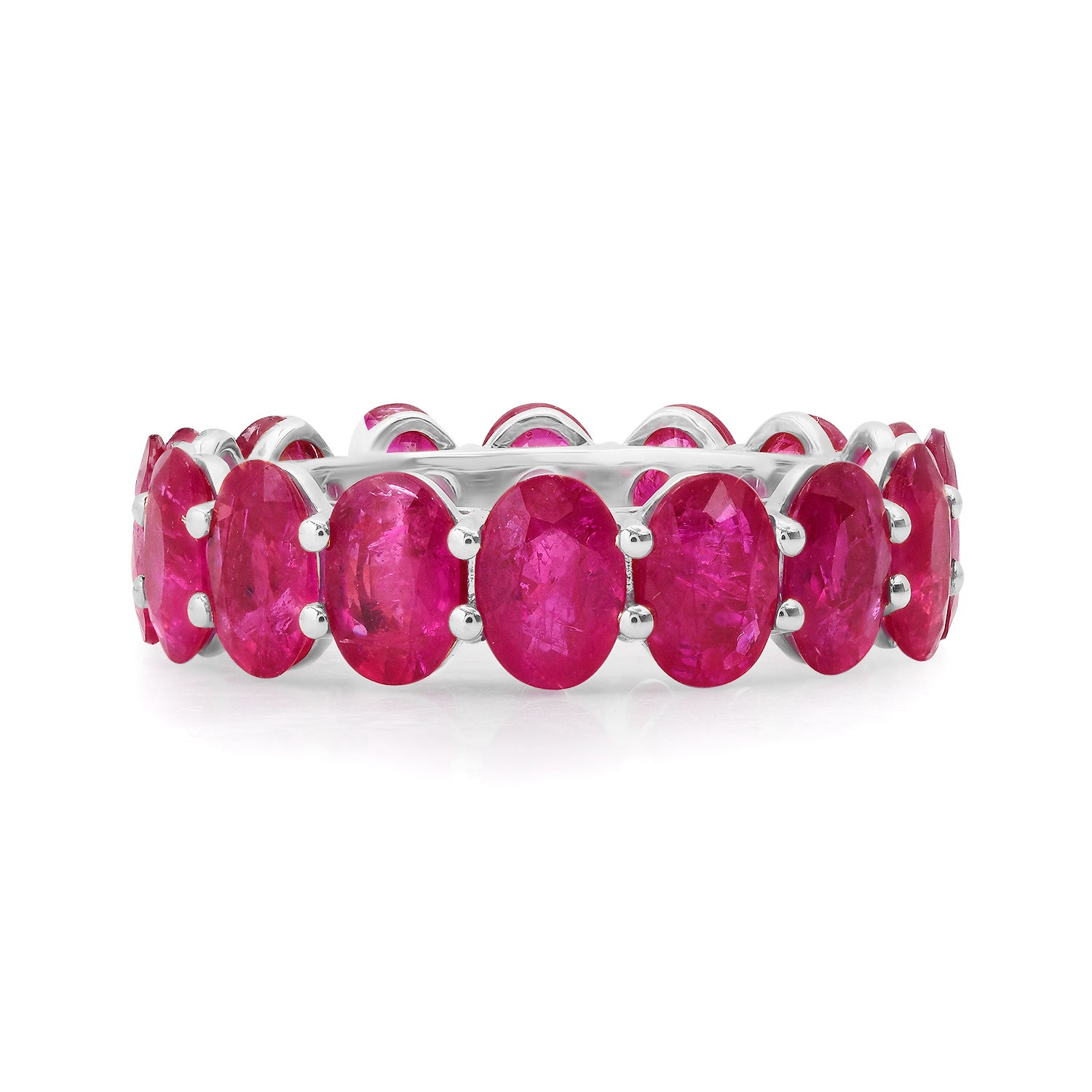 Juicy Oval Ruby Eternity Band Ring