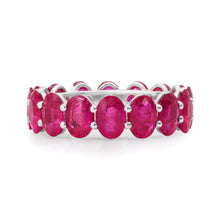 Juicy Oval Ruby Eternity Band Ring