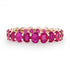 Perfect Oval Pink Sapphire Eternity Band Ring
