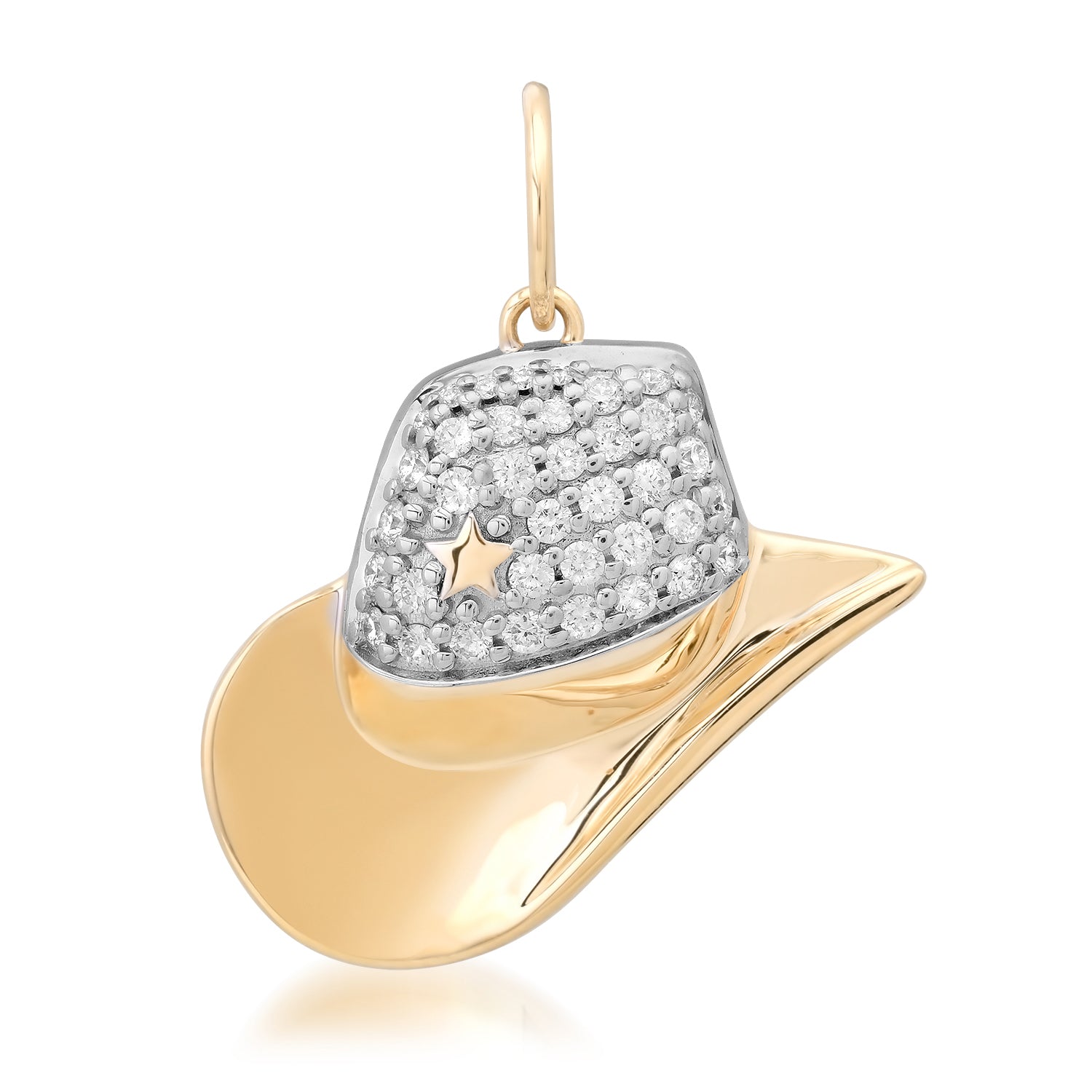 Yeehaw Pave Diamond Cowboy Hat Charm