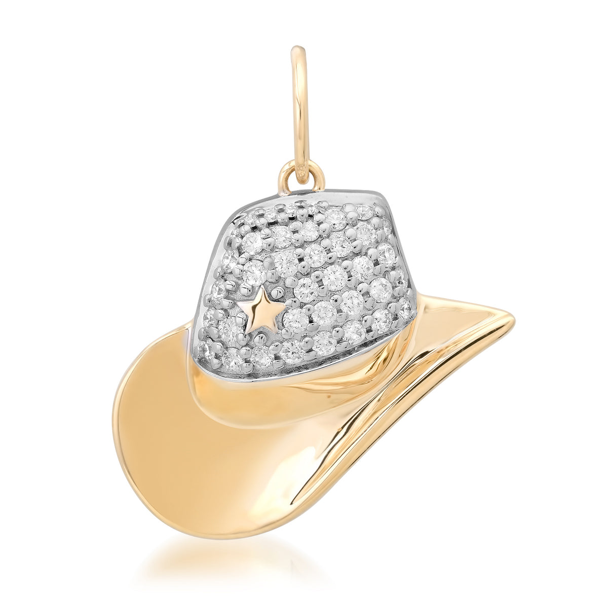 Yeehaw Pave Diamond Cowboy Hat Charm