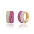 Bezel Set Emerald Cut Illusion Huggie Hoop Earrings