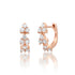 Trio Cluster Diamond Huggie Hoop Earrings