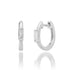 Micro Diamond Baguette Huggie Hoop Earrings