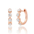 Quatre Diamond Prong Set Huggie Hoop Earrings