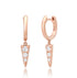 Mini Diamond Dagger Huggie Hoop Earrings