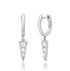 Mini Diamond Dagger Huggie Hoop Earrings