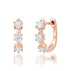 Trois Diamond Prong Set Huggie Hoop Earrings