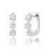Trois Diamond Prong Set Huggie Hoop Earrings