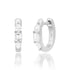 Pear & Emerald Cut Diamond Huggie Hoop Earrings