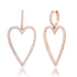 Glimmer in My Heart Diamond Drop Heart Earrings