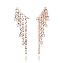 Graduated Cascading Diamond Drop Earrings