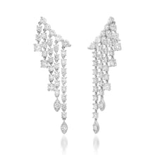 Graduated Cascading Diamond Drop Earrings