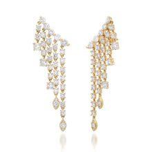 Graduated Cascading Diamond Drop Earrings