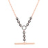 Diamond Toggle Chain Necklace with Black Rhodium