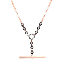 Diamond Toggle Chain Necklace with Black Rhodium
