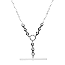 Diamond Toggle Chain Necklace with Black Rhodium
